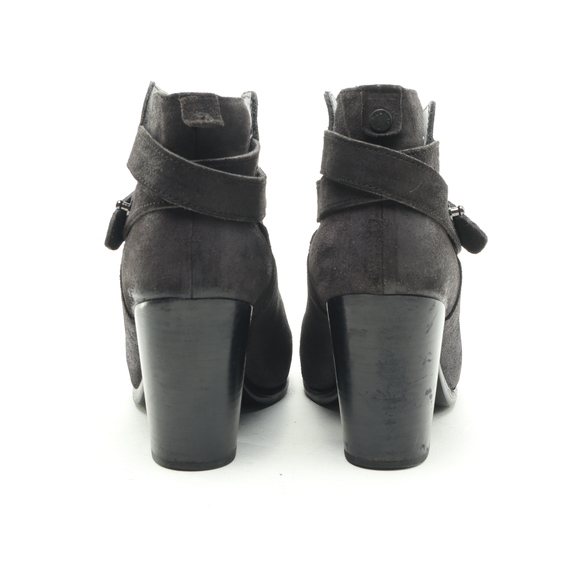 Rag & Bone Harrow Suede Leather Ankle Boots Booties Women EU 38 Black - Picture 9 of 14